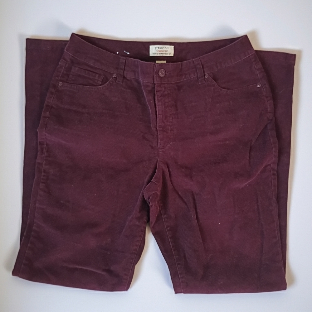 St. John's Bay Corduroy Pants in Plum